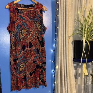 ❤️💙☀️Tommy Hilfiger Paisley Print Midi Dress - Red and Blue